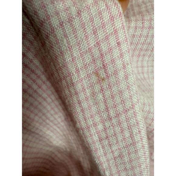 Vineyard Vines Men’s Size 100% Linen Shirt Pink Long Sleeve Large - Picture 4 of 6